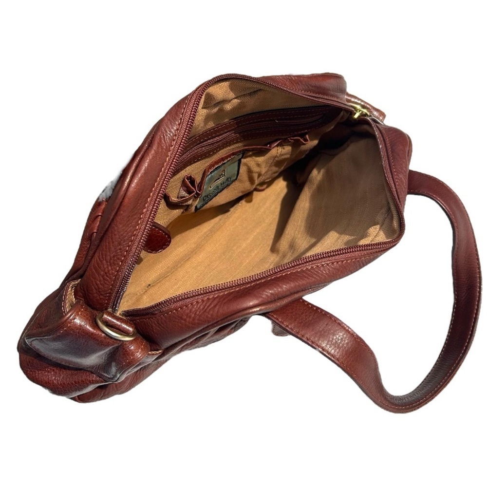 New Osgoode Marley Brandy Brown Cowhide Leather Shoulder Crossbody Bag — image 4 of 5